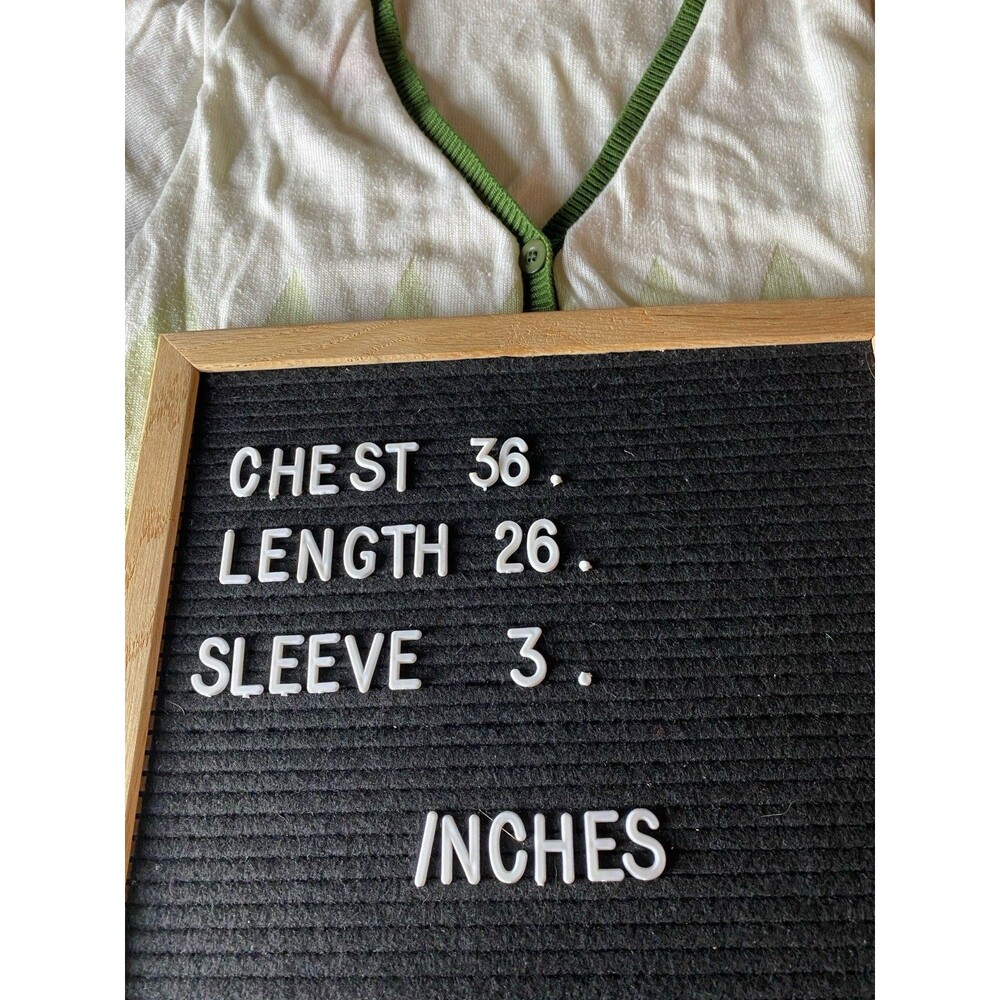 Alfred Dunner Women's Sz M Green White Layered Argyle Short Sleeve Sweater Top - Picture 10 of 10